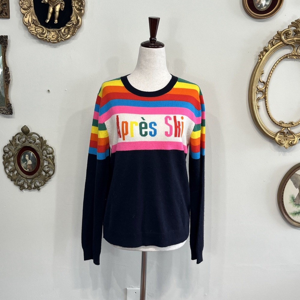 Chinti & Parker "Après Ski" 100% Cashmere Rainbow Sweater - Size Medium